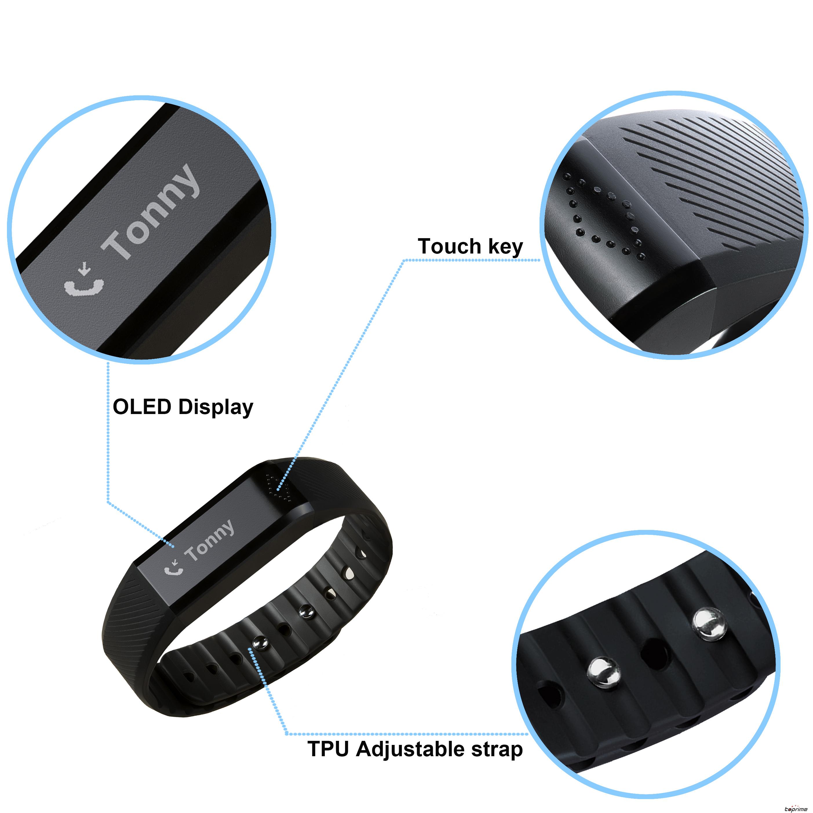 2015 Newest Designed OLED Touch Screen Bluetooth Smart Wristband ...